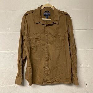 American Rag Men’s Tan Long Sleeve Button Down Shirt Size XXL